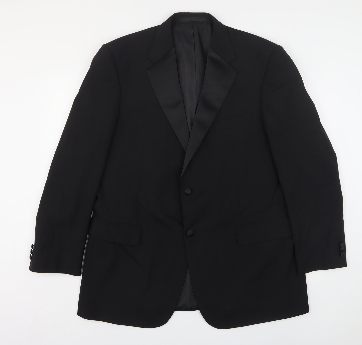 Marks and Spencer Mens Black  Polyester Jacket Suit Jacket Size 44