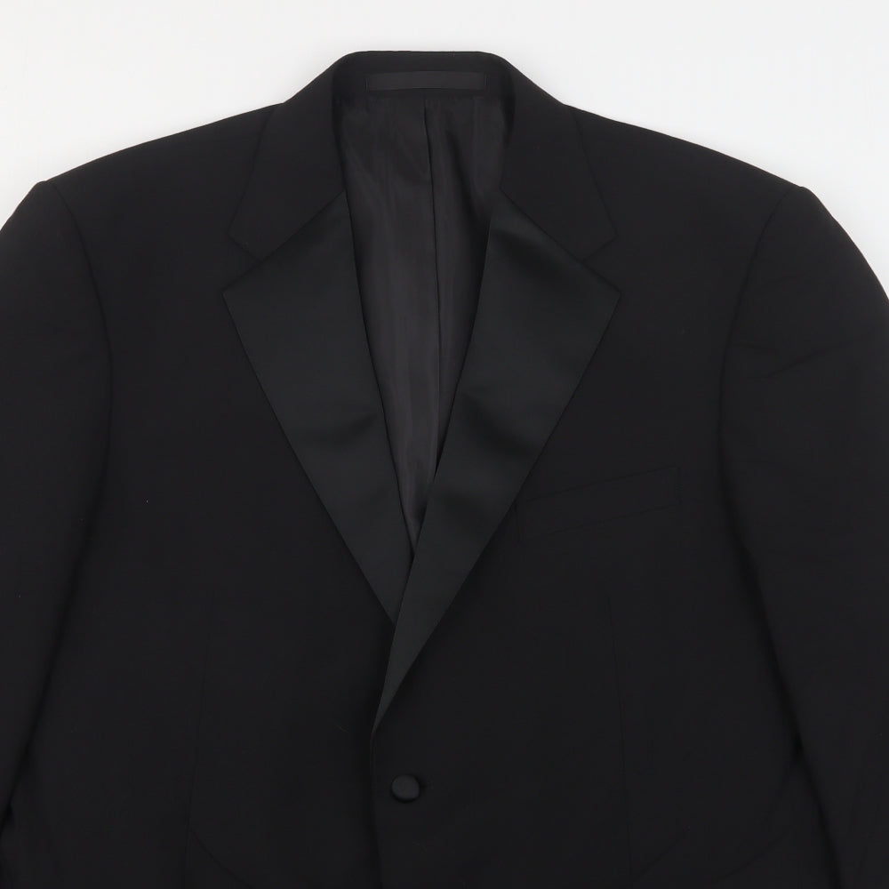 Marks and Spencer Mens Black  Polyester Jacket Suit Jacket Size 44