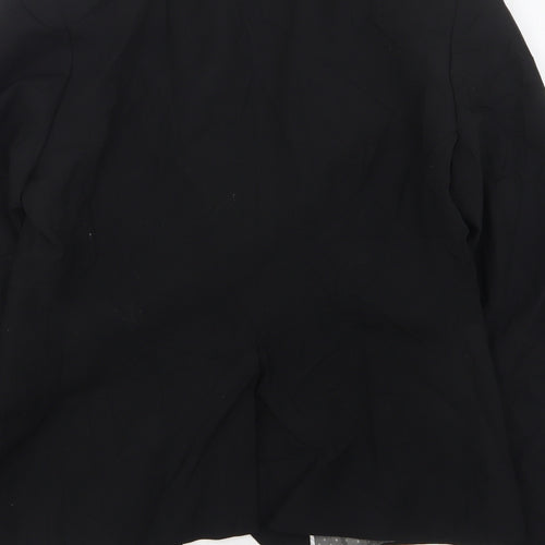 Cadenza Womens Black  Wool Jacket Suit Jacket Size 12