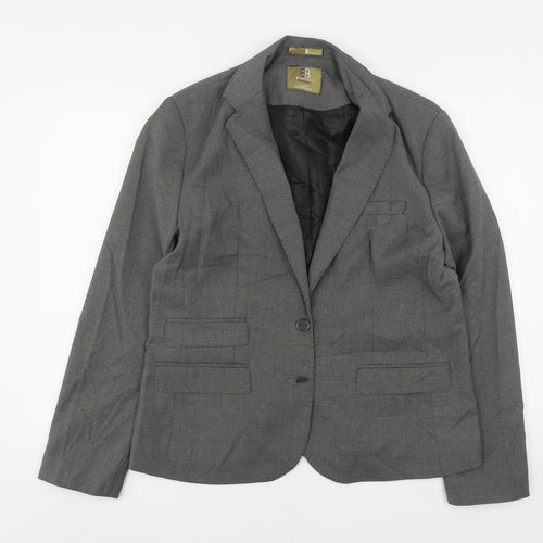 Skopes Womens Grey Polka Dot Wool Jacket Suit Jacket Size 16