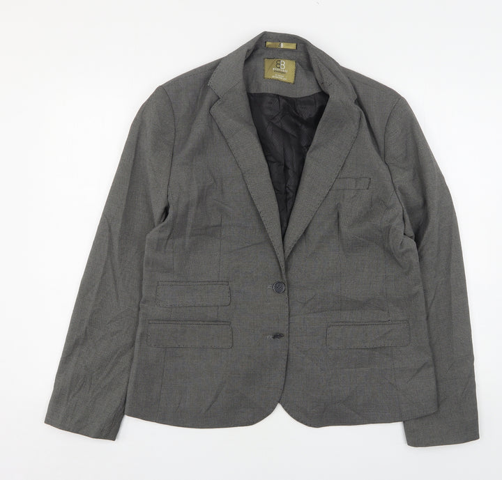 Skopes Womens Grey Polka Dot Wool Jacket Suit Jacket Size 16