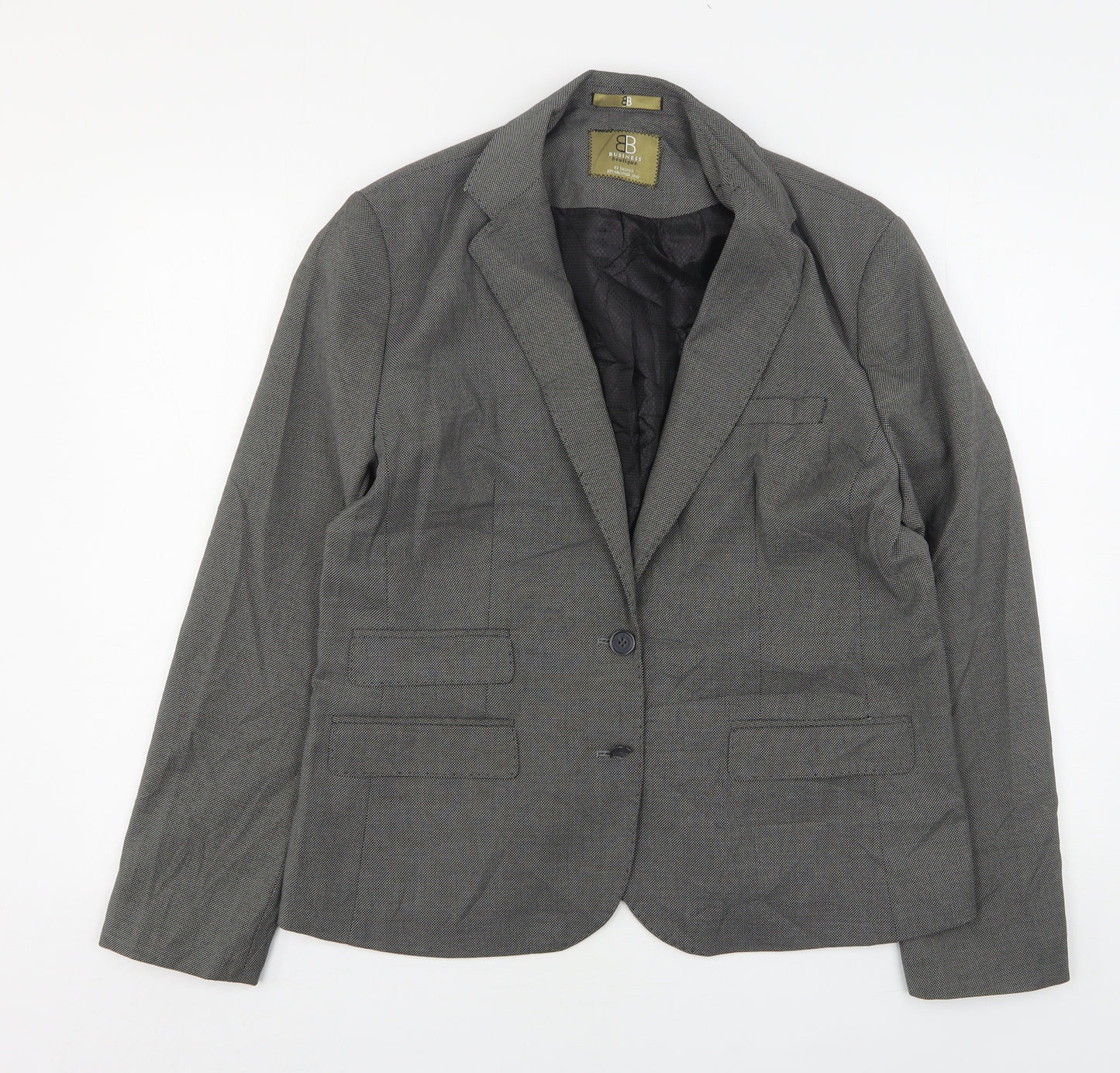 Skopes Womens Grey Polka Dot Wool Jacket Suit Jacket Size 16
