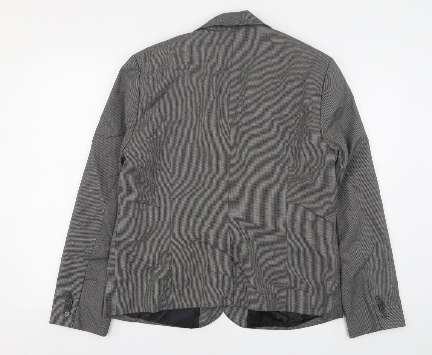 Skopes Womens Grey Polka Dot Wool Jacket Suit Jacket Size 16