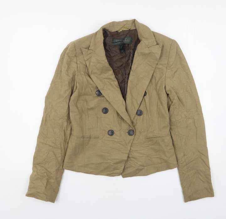 Mango Womens Beige Wool Jacket Suit Jacket Size M