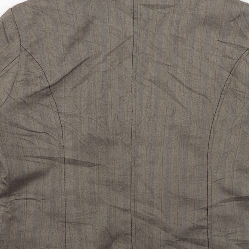 My Own  Womens Beige  Polyester Jacket Suit Jacket Size 16