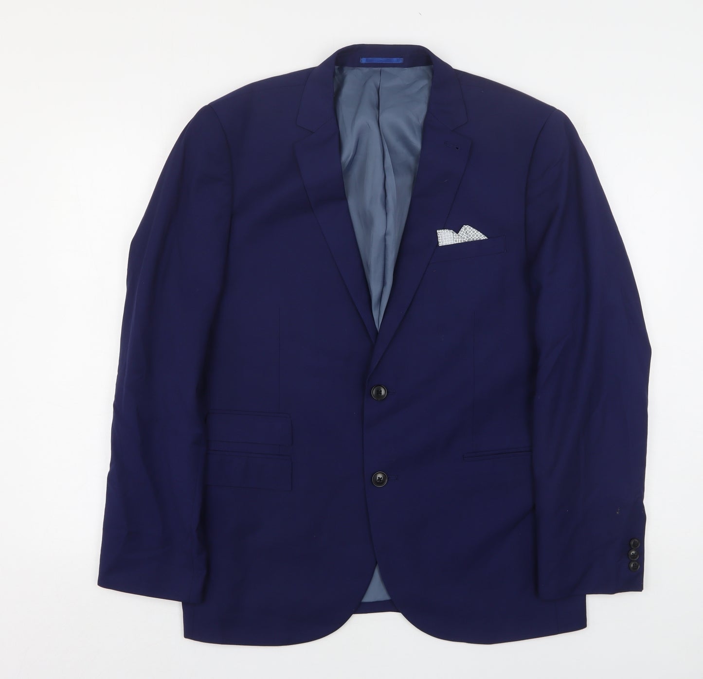 NEXT Mens Blue  Polyester Jacket Suit Jacket Size 42