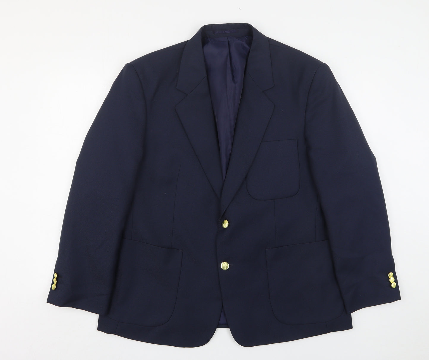 Chums  Mens Blue  Polyester Jacket Suit Jacket Size 44