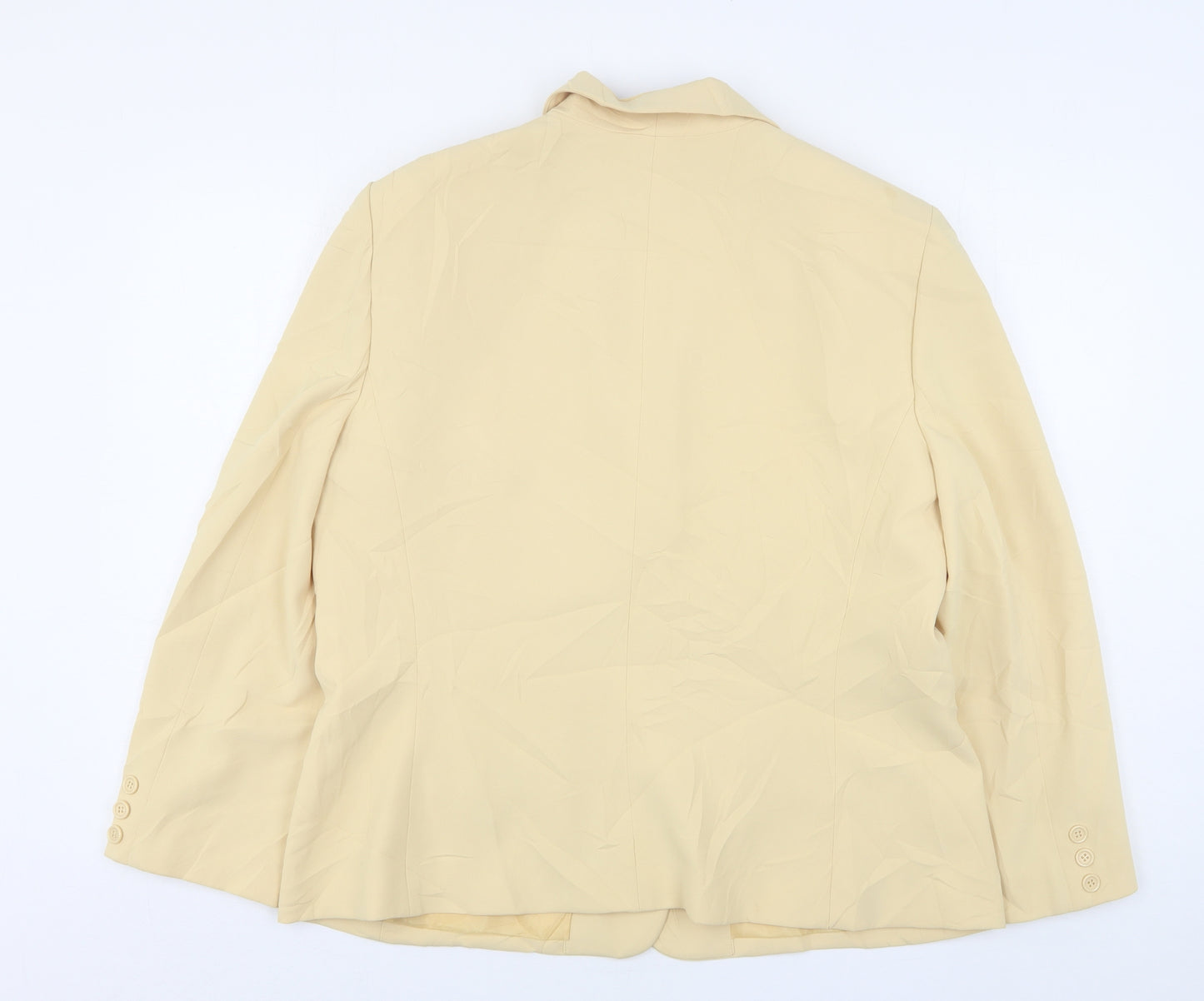 Kasper Womens Yellow  Polyester Jacket Suit Jacket Size 18