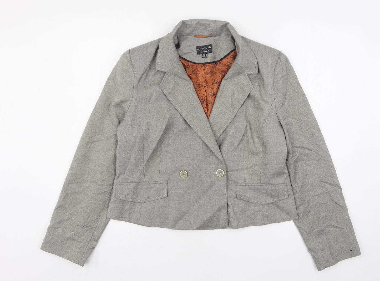 Atmosphere Womens Grey  Polyester Jacket Suit Jacket Size 18