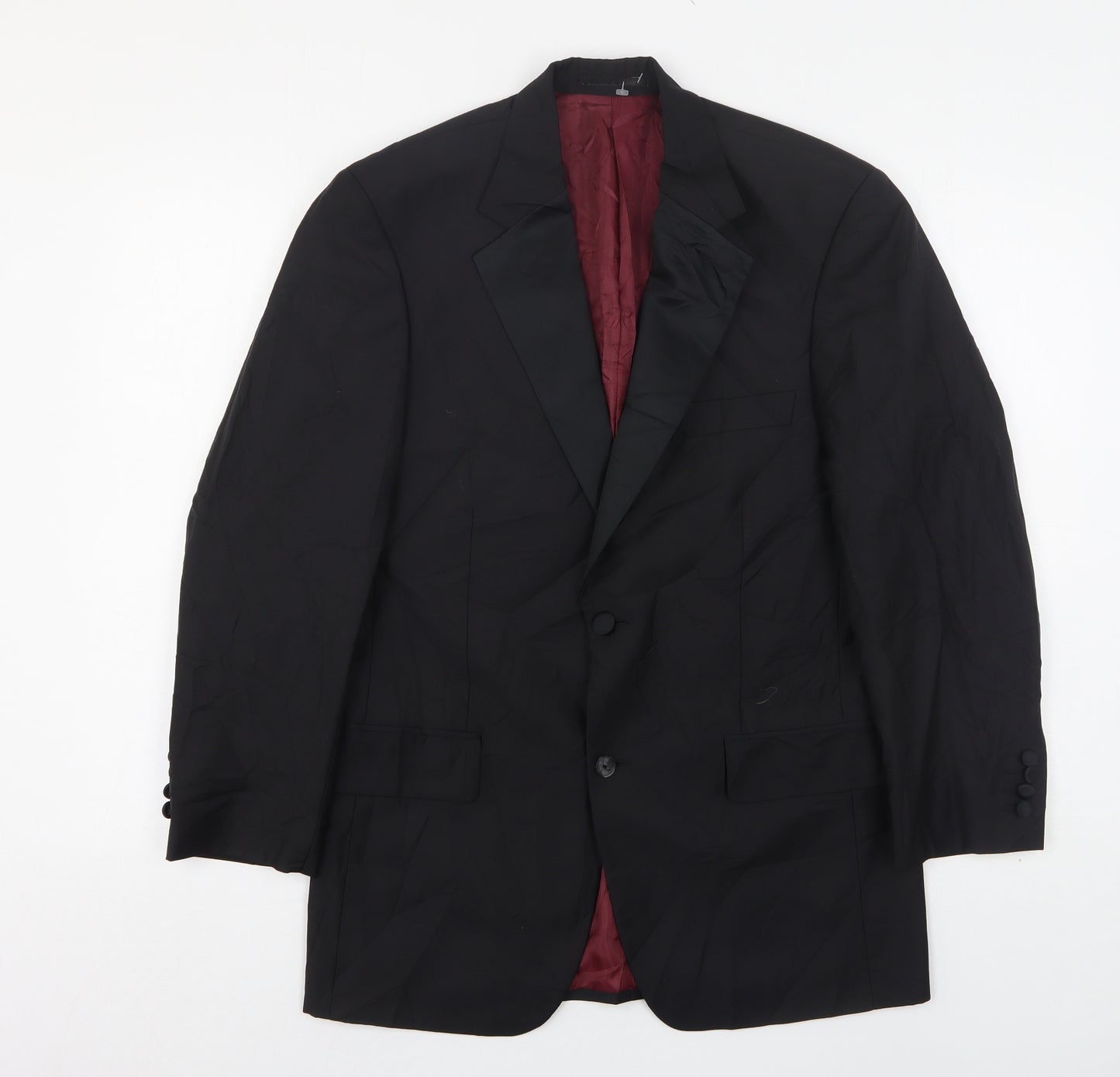 Scott & Taylor  Mens Black  Wool Jacket Suit Jacket Size 36