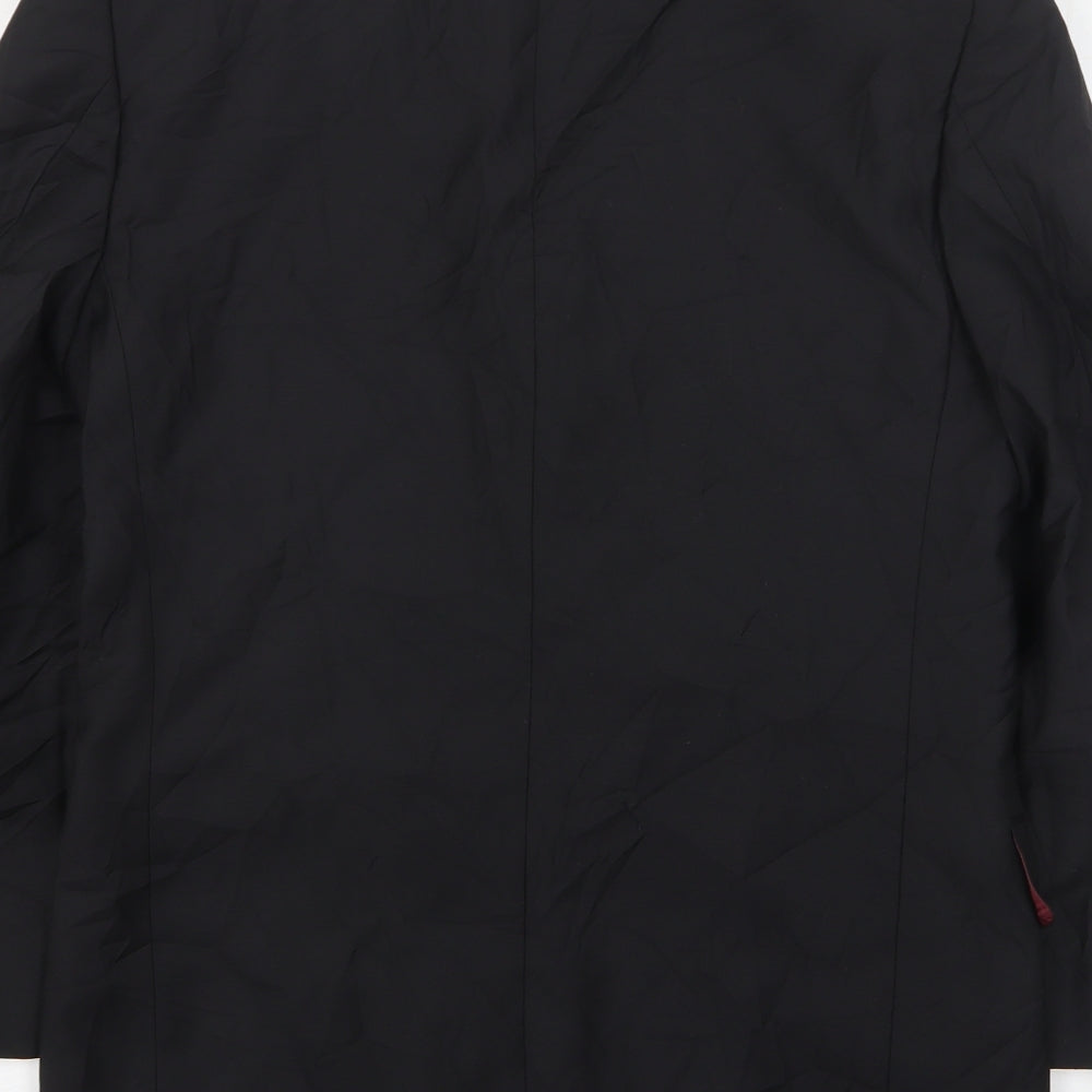 Scott & Taylor  Mens Black  Wool Jacket Suit Jacket Size 36