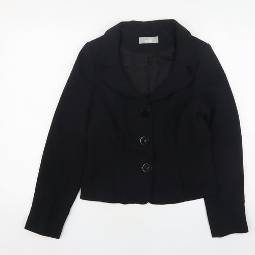 Wallis Womens Black   Jacket  Size 10  Button