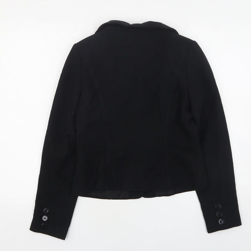 Wallis Womens Black   Jacket  Size 10  Button