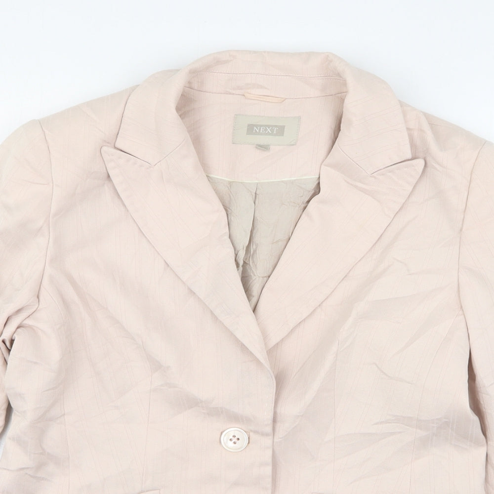 NEXT Womens Pink  Polyester Jacket Suit Jacket Size 16