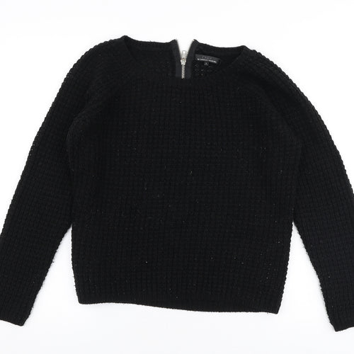 Only Womens Black Round Neck  Acrylic Pullover Jumper Size L