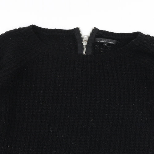 Only Womens Black Round Neck  Acrylic Pullover Jumper Size L