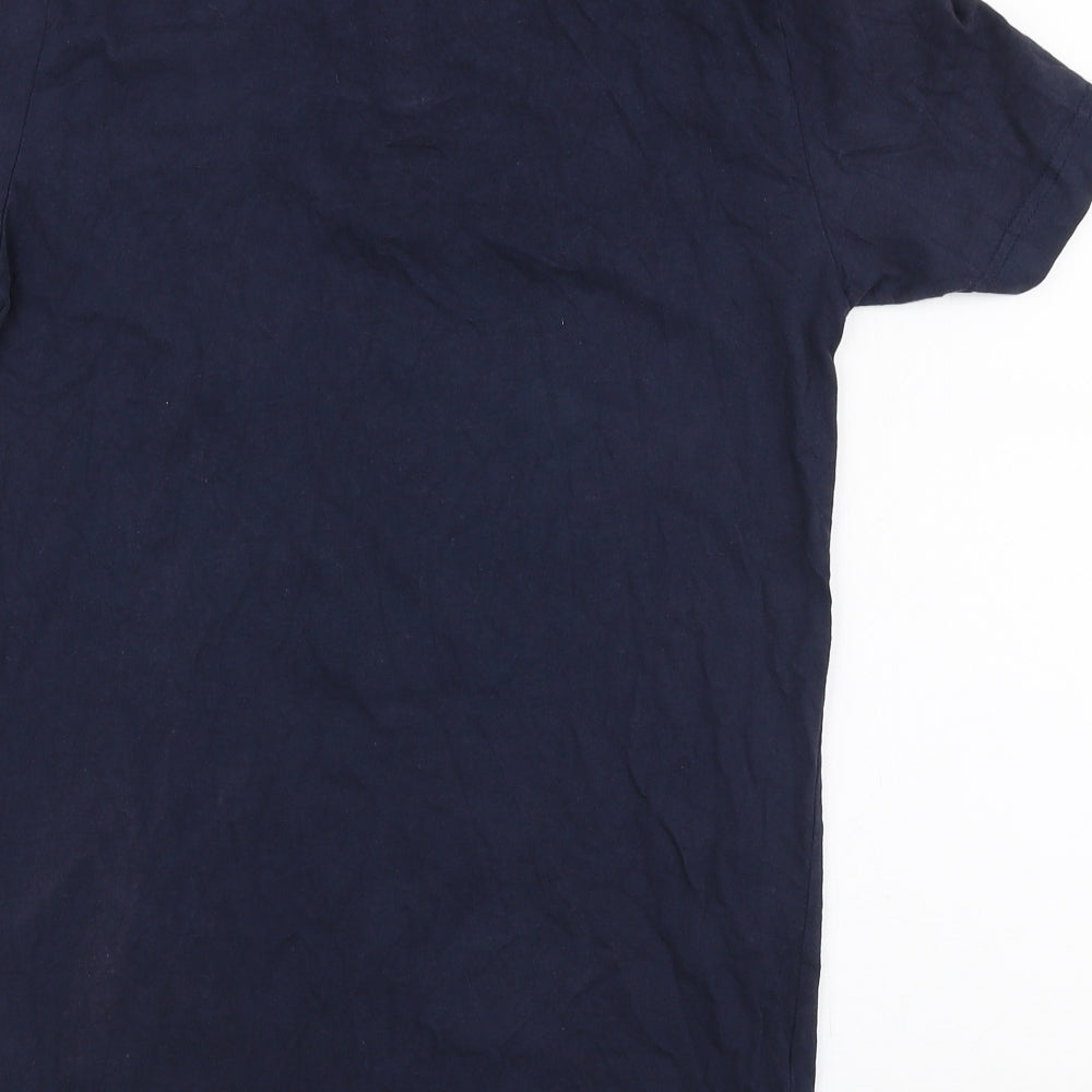 DNM Dissident  Mens Blue  100% Cotton  Polo Size S Collared Button