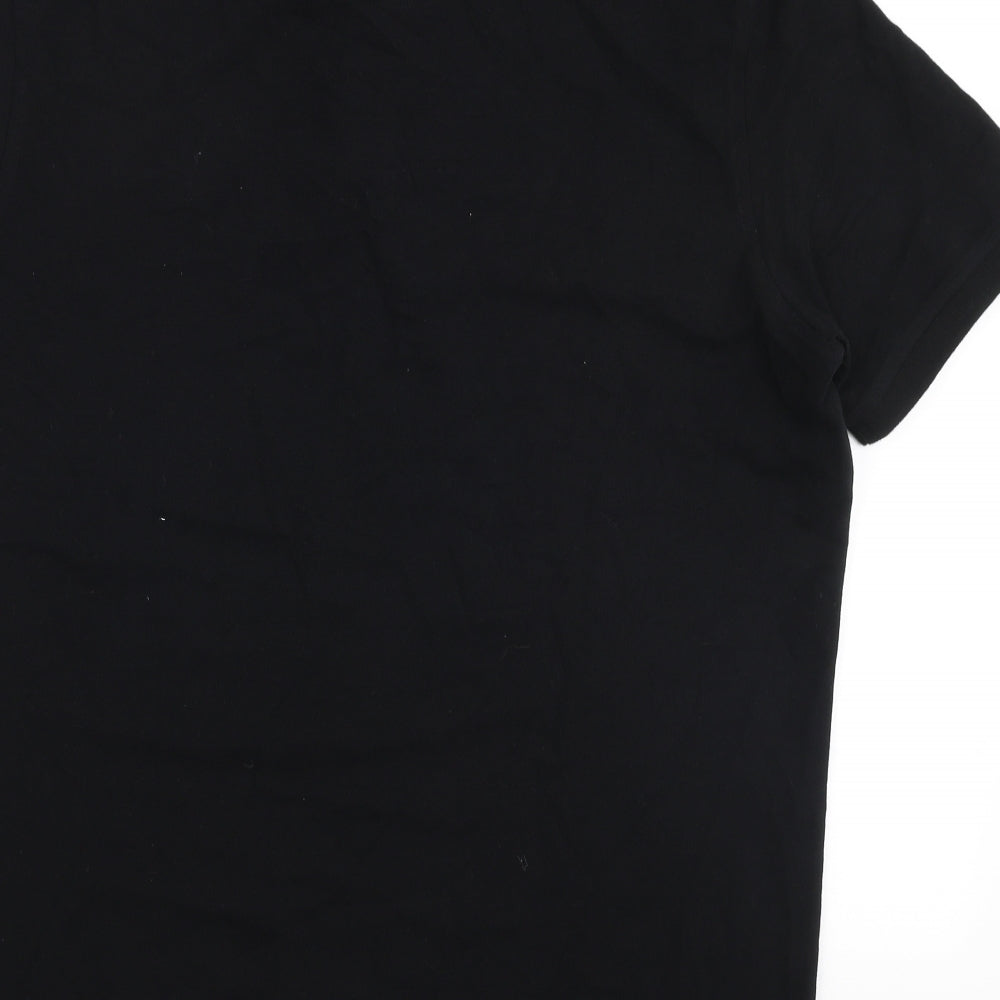 JACK & JONES Mens Black  100% Cotton  Polo Size 2XL Collared Button