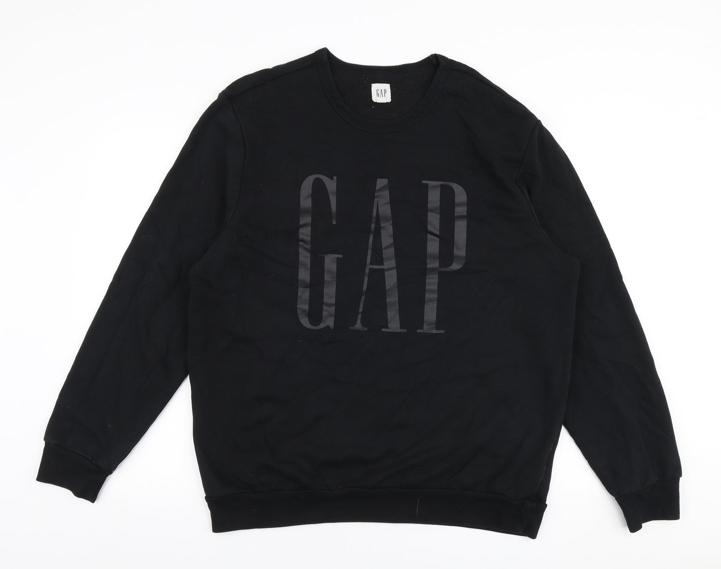 Gap Mens Black  Cotton Pullover Sweatshirt Size XL