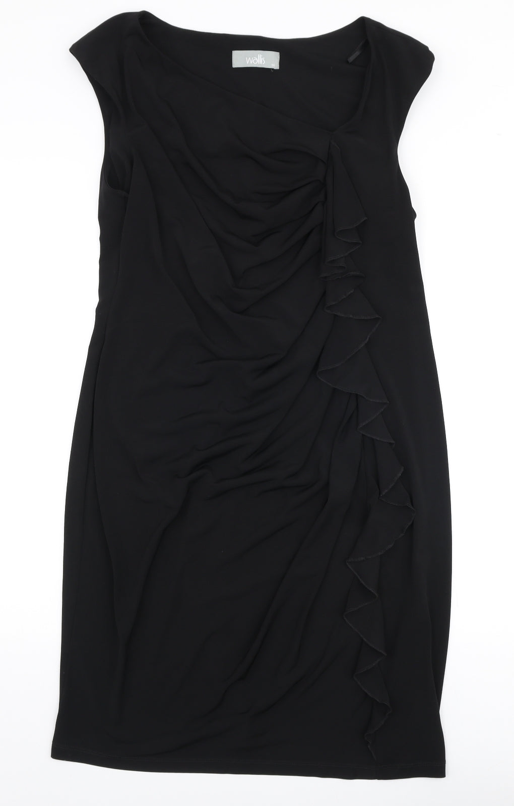 Wallis Womens Black  Polyester A-Line  Size 14  V-Neck Pullover