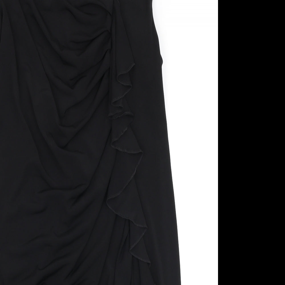 Wallis Womens Black  Polyester A-Line  Size 14  V-Neck Pullover
