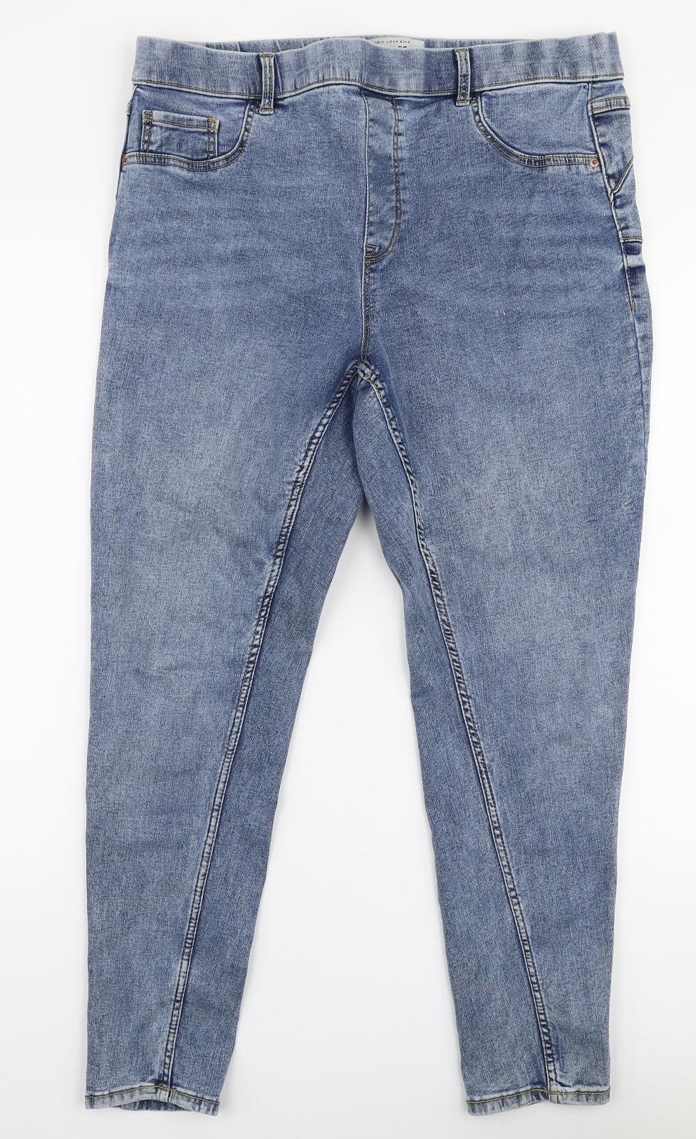 New Look Womens Blue  Cotton Jegging Jeans Size 16 L27 in Slim