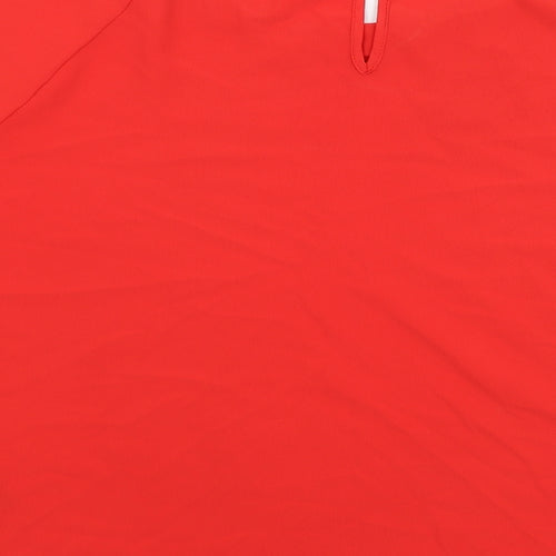 Principles Womens Red  Polyester Basic Blouse Size 16 Round Neck