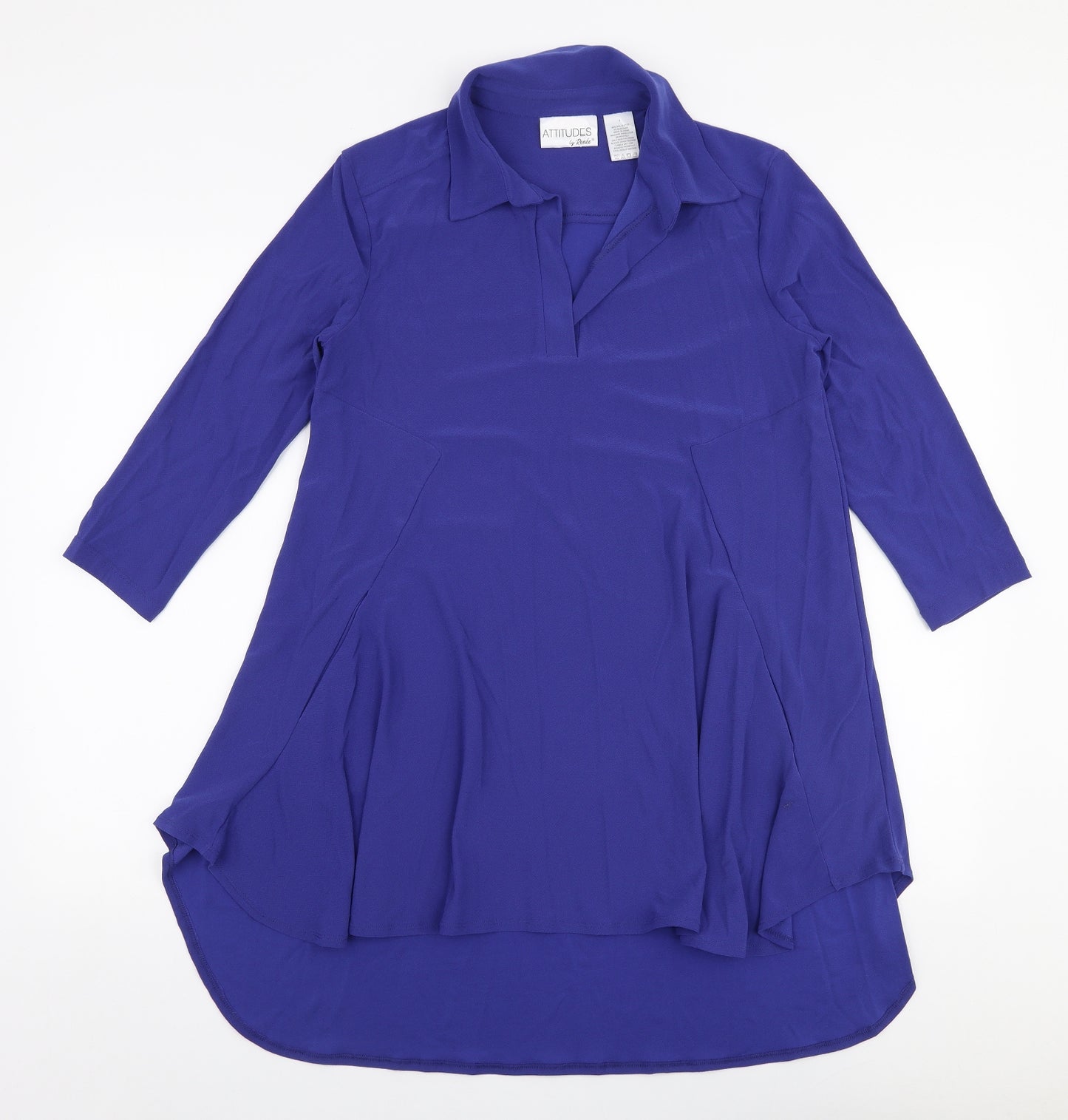 Renee Womens Purple  Polyester Shirt Dress  Size S  Collared Pullover