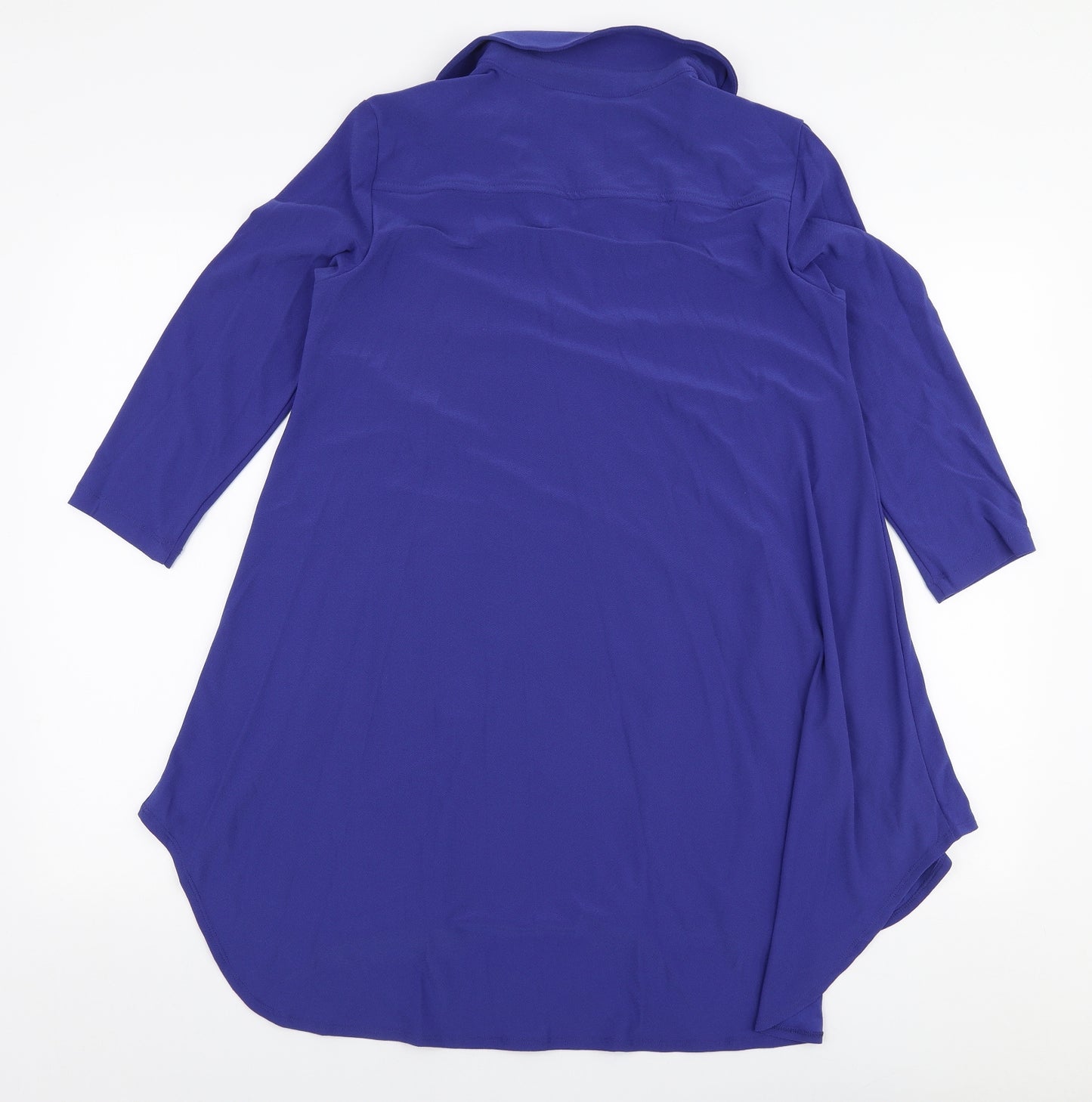Renee Womens Purple  Polyester Shirt Dress  Size S  Collared Pullover