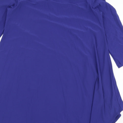 Renee Womens Purple  Polyester Shirt Dress  Size S  Collared Pullover