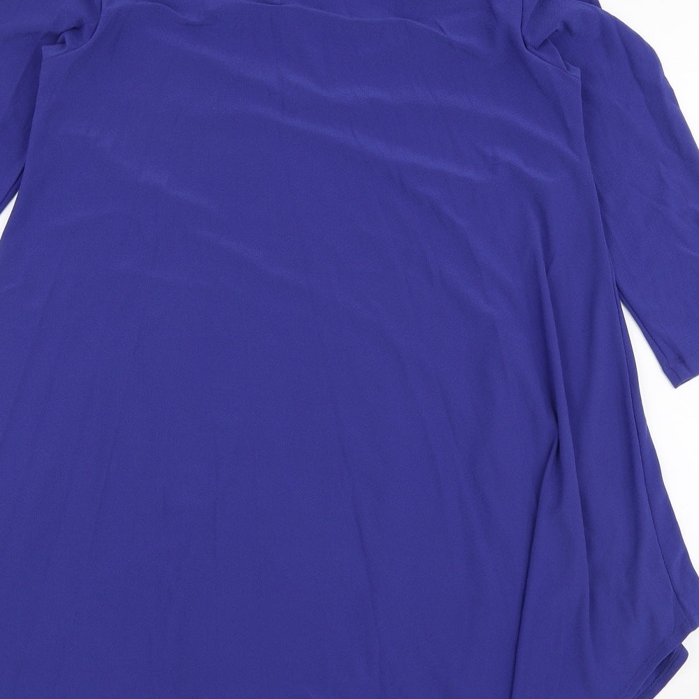 Renee Womens Purple  Polyester Shirt Dress  Size S  Collared Pullover