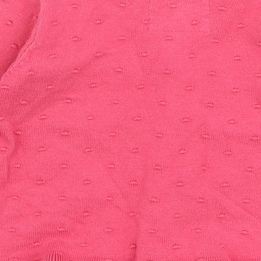 F&F Girls Pink  Cotton Cardigan Jumper Size 12-18 Months  Button