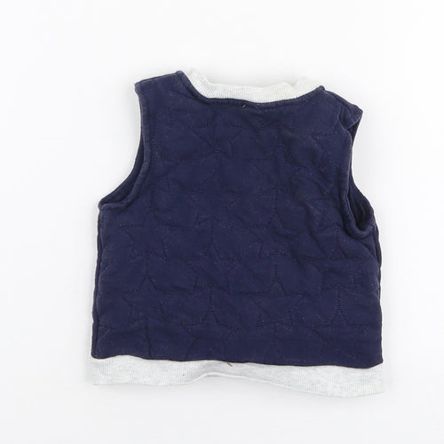 Blue Zoo Boys Blue   Gilet Jacket Size 3-6 Months   Snap