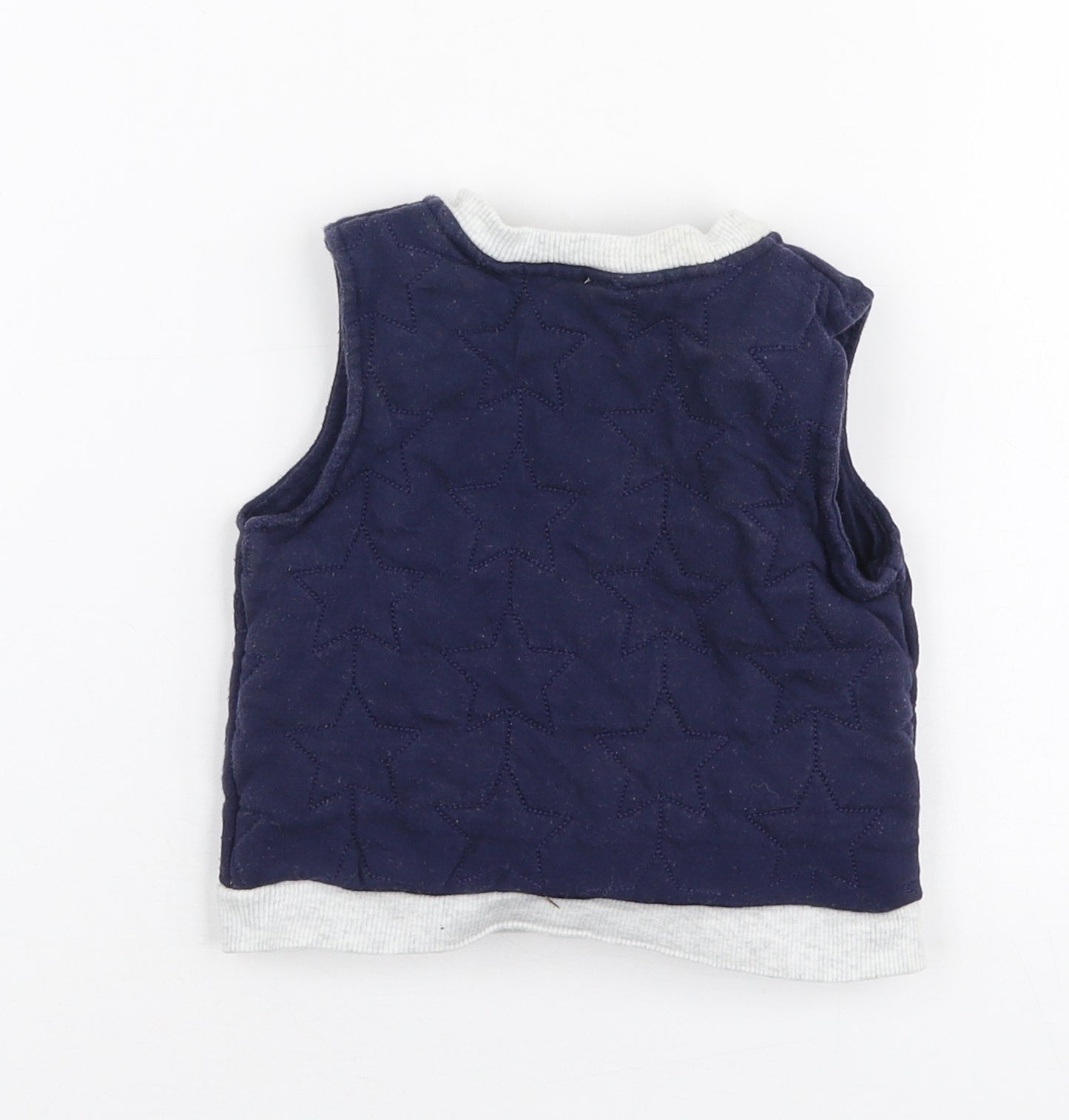 Blue Zoo Boys Blue   Gilet Jacket Size 3-6 Months   Snap