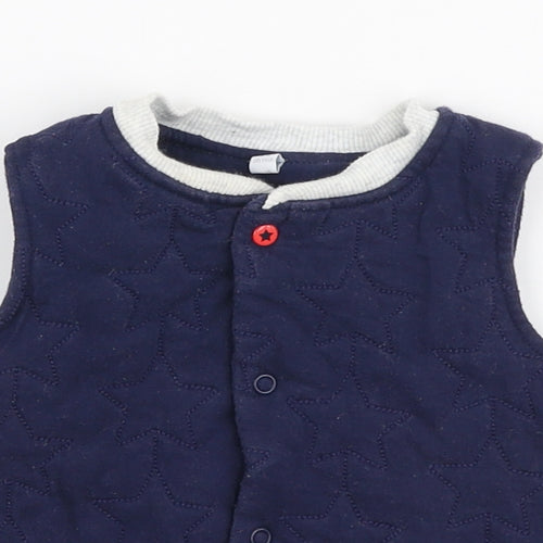 Blue Zoo Boys Blue   Gilet Jacket Size 3-6 Months   Snap