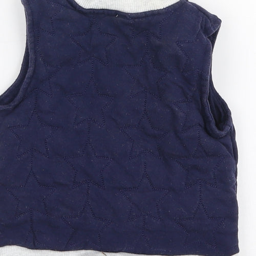Blue Zoo Boys Blue   Gilet Jacket Size 3-6 Months   Snap