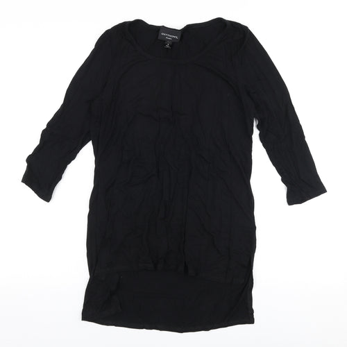 Anthony Studio Womens Black  Viscose Jersey Blouse Size S Round Neck