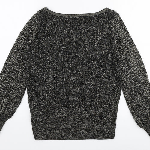 Marks and Spencer Womens Gold Round Neck  Viscose Pullover Jumper Size S