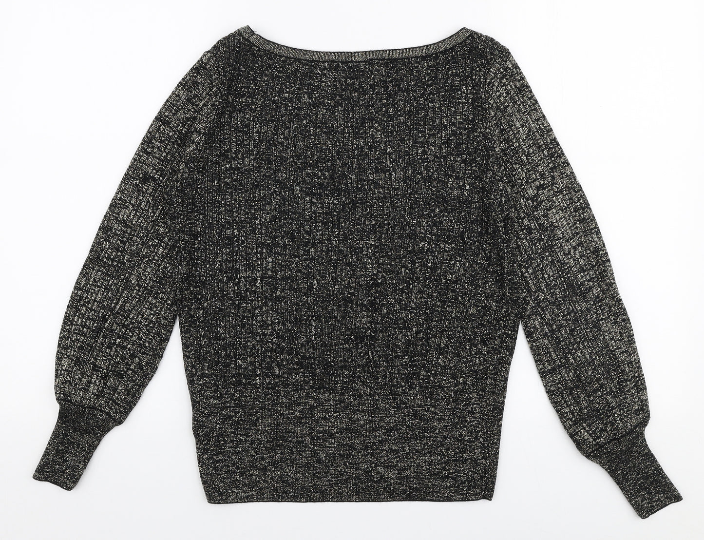 Marks and Spencer Womens Gold Round Neck  Viscose Pullover Jumper Size S