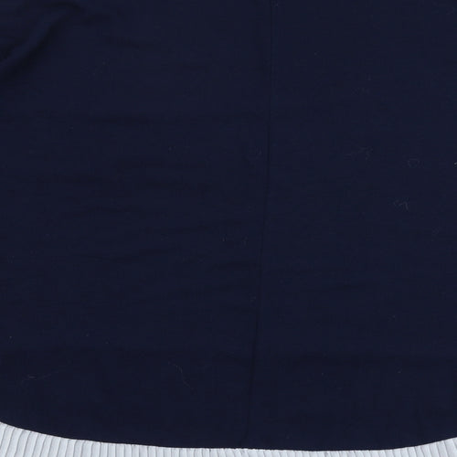 QED London Womens Blue Round Neck  Polyester Pullover Jumper Size M