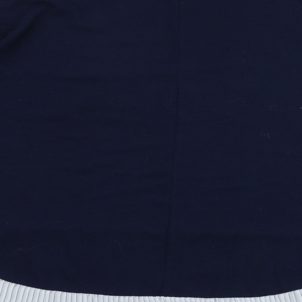 QED London Womens Blue Round Neck  Polyester Pullover Jumper Size M