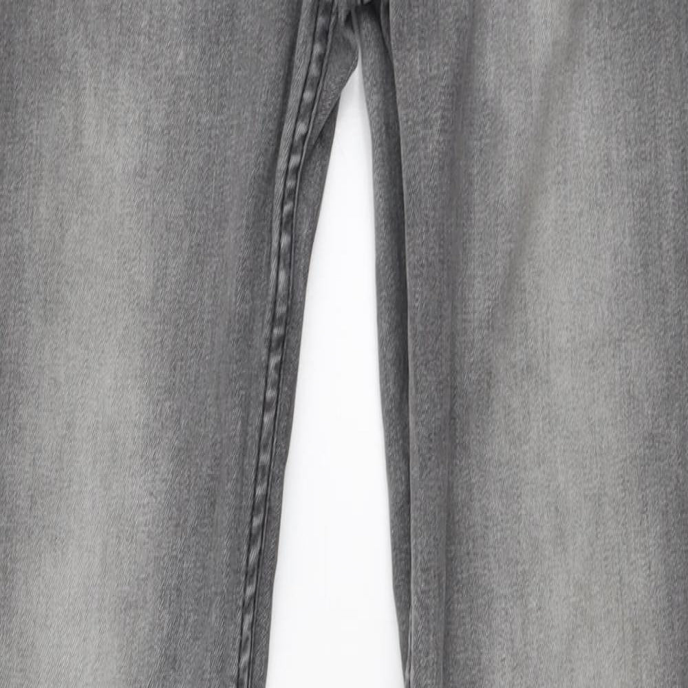 Denim co Mens Grey  Cotton Skinny Jeans Size 28 in L32 in Slim Button