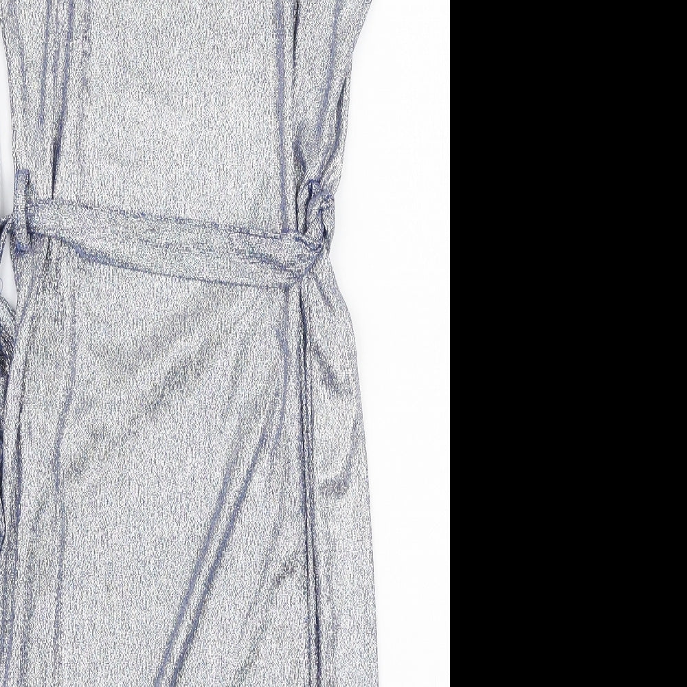 Sheilay Womens Blue  Polyester A-Line  Size S  Round Neck Pullover