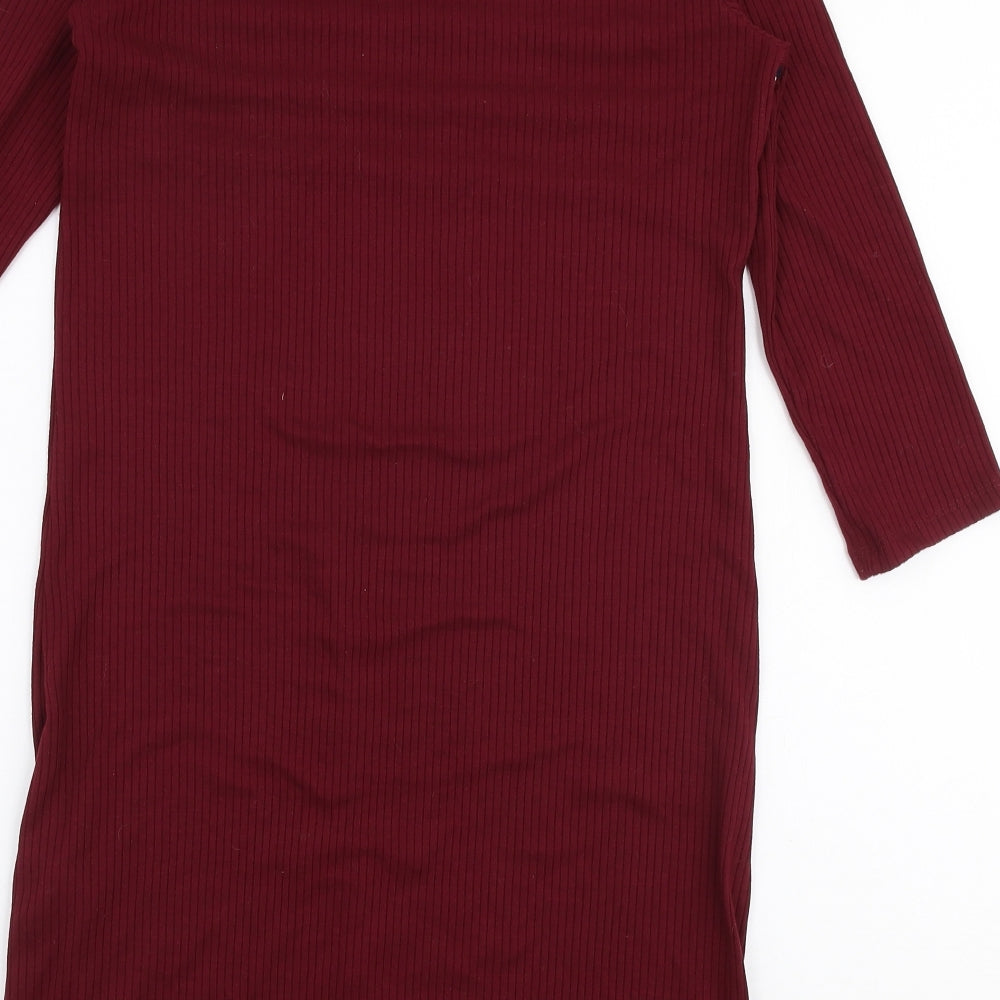 Bershka Womens Multicoloured  Polyester Jumper Dress  Size S  Round Neck Pullover