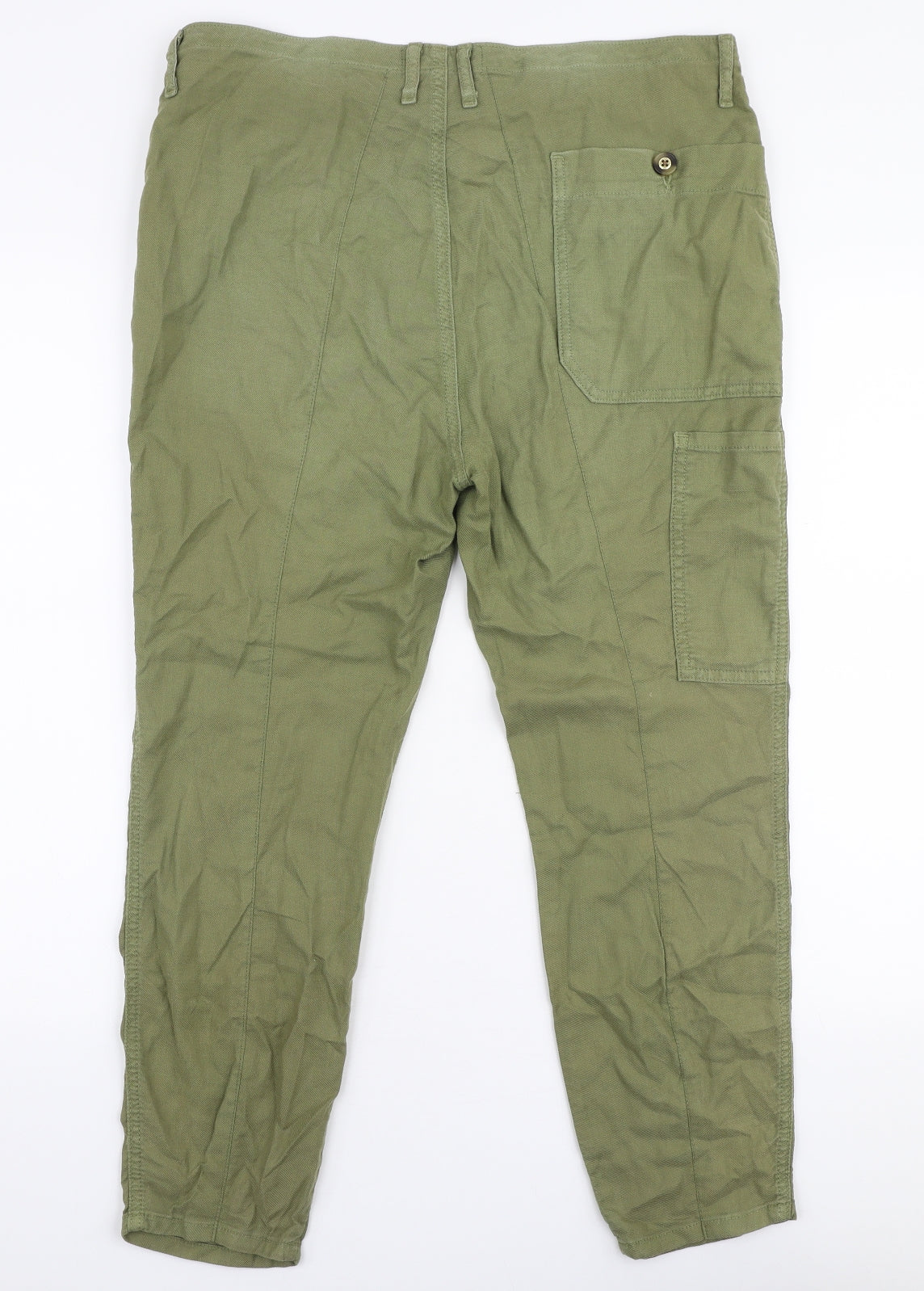 The Great Womens Green  Cotton Trousers  Size 30 in L25 in Regular Button