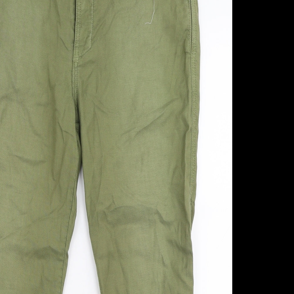 The Great Womens Green  Cotton Trousers  Size 30 in L25 in Regular Button