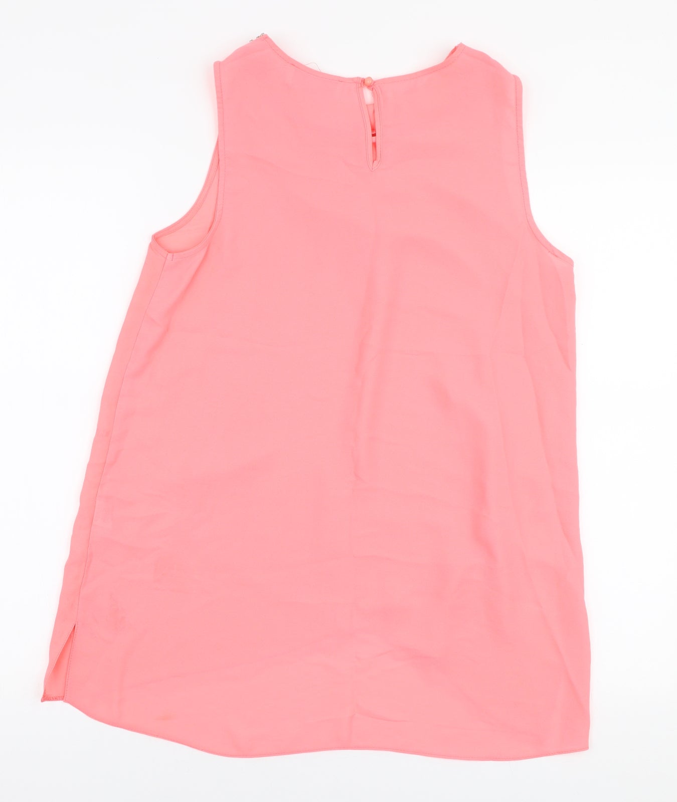 Wallis Womens Pink  Polyester Basic Blouse Size M Round Neck