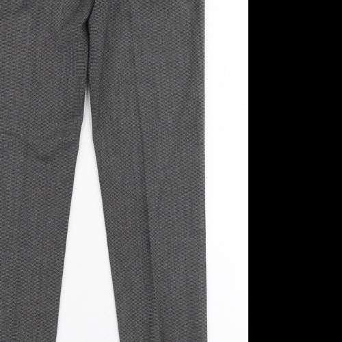 H&M Womens Grey  Polyester Trousers  Size 6 L29 in Slim Zip