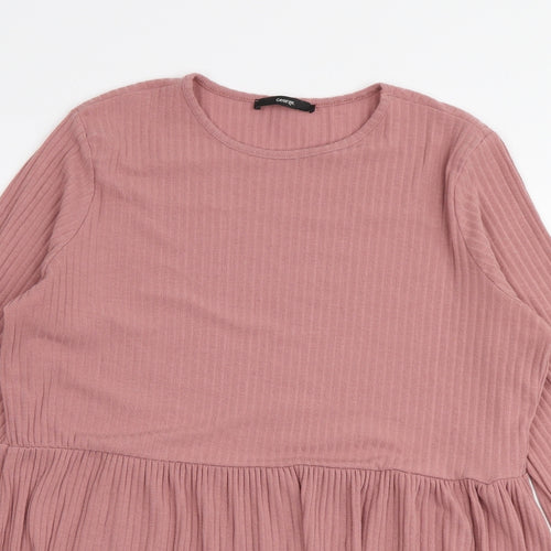 George Womens Pink  Polyester Basic Blouse Size 16 Round Neck