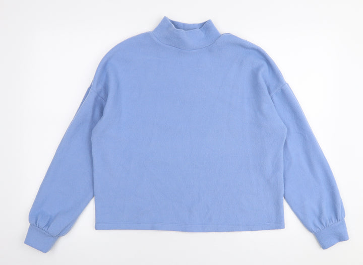 New Look Womens Blue High Neck  Polyester Pullover Jumper Size S